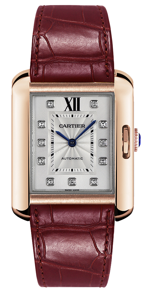 Cartier Tank Anglaise Self winding Automatic Silver Watch WJTA0006 