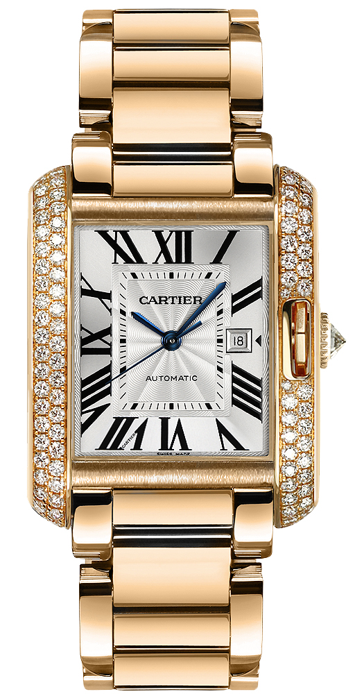 Cartier Tank Anglaise Self winding Automatic Silver Watch WT100003 