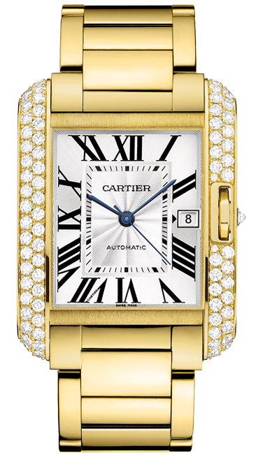 Cartier Tank Anglaise Self winding Automatic Silver Watch WT100007 