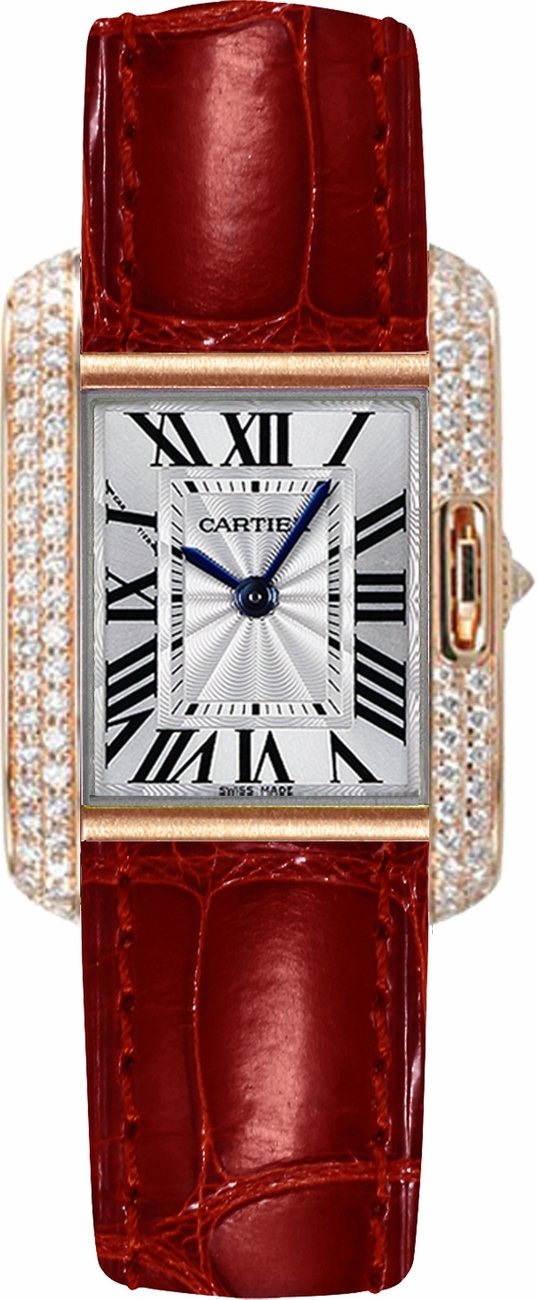 Cartier Tank Anglaise 
Battery Operated Quartz Silver Watch WT100013 