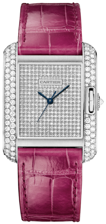 Cartier Tank Anglaise Self winding Automatic Diamonds Watch WT100020 