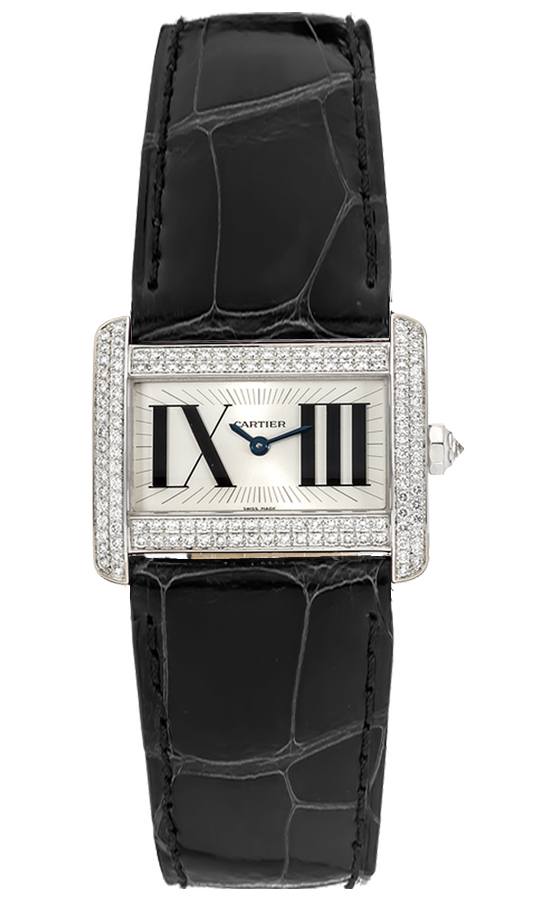 Cartier Tank Divan Battery Operated Quartz Silver Ladies Watch WA301571 