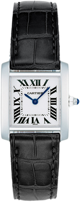 Cartier Tank Francaise Battery Operated Quartz Silver Ladies Watch W5001256 