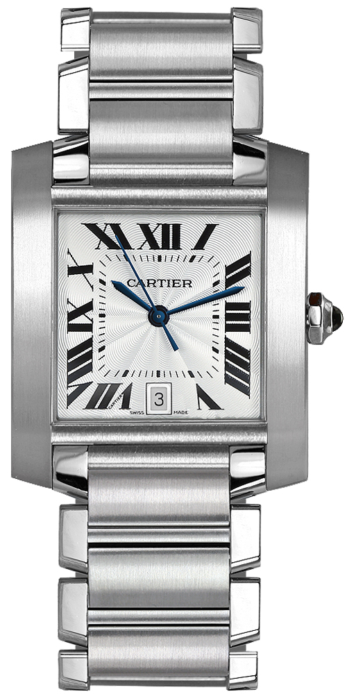 Cartier Tank Francaise Self winding Automatic Silver Mens Watch W51002Q3 