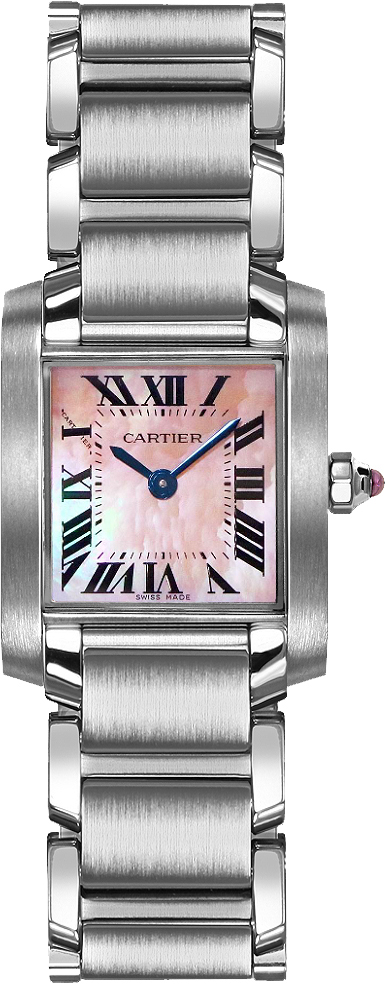 Cartier Tank Francaise Battery Operated Quartz Pink Ladies Watch W51028Q3 