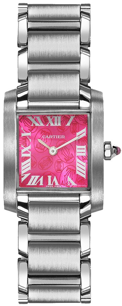 Cartier Tank Francaise Battery Operated Quartz Pink Ladies Watch W51030Q3 