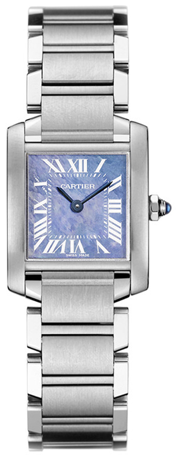 Cartier Tank Francaise Battery Operated Quartz Blue Ladies Watch W51034Q3 