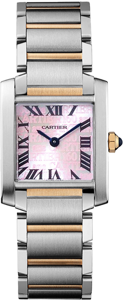 Cartier Tank Francaise Battery Operated Quartz Pink Ladies Watch W51036Q4 