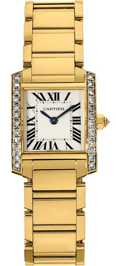 Cartier Tank Francaise Battery Operated Quartz Silver Ladies Watch WE1001R8 