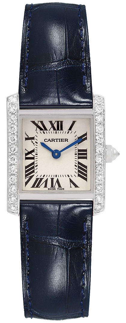 Cartier Tank Francaise Battery Operated Quartz Silver Ladies Watch WE100231 