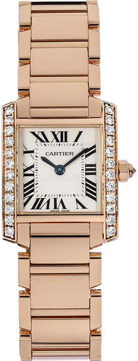Cartier Tank Francaise Battery Operated Quartz Silver Ladies Watch WE10456H 
