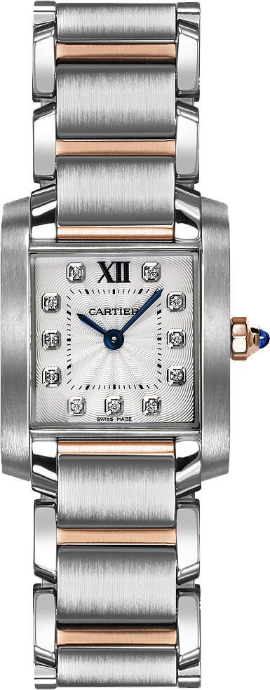 Cartier Tank Francaise Battery Operated Quartz Silver Ladies Watch WE110004 