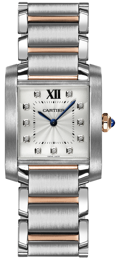Cartier Tank Francaise Battery Operated Quartz Silver Ladies Watch WE110005 