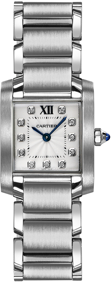Cartier Tank Francaise Battery Operated Quartz Silver Ladies Watch WE110006 