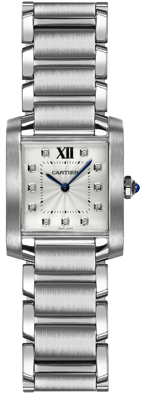 Cartier Tank Francaise Battery Operated Quartz Silver Ladies Watch WE110007 
