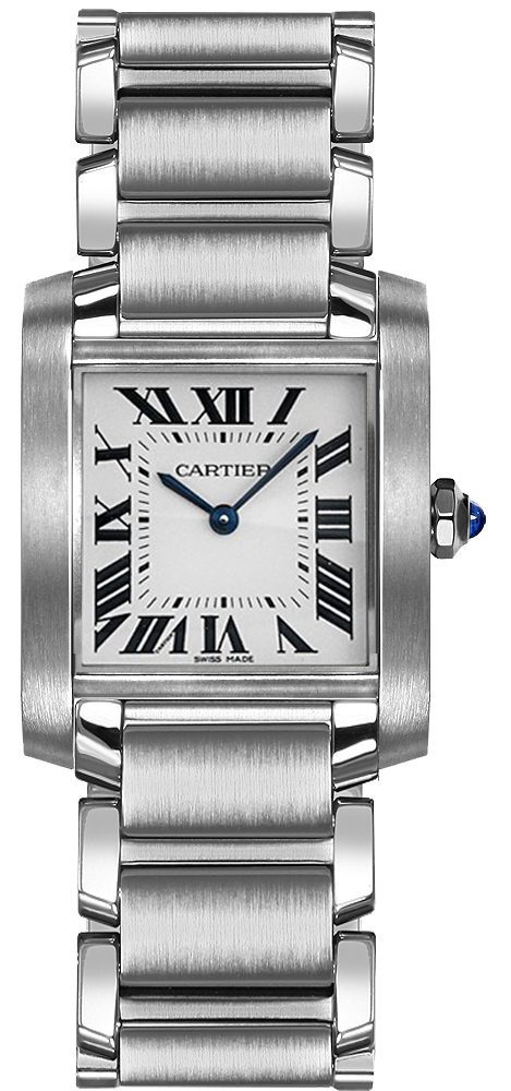 Cartier Tank Francaise Battery Operated Quartz Silver Ladies Watch WSTA0005 