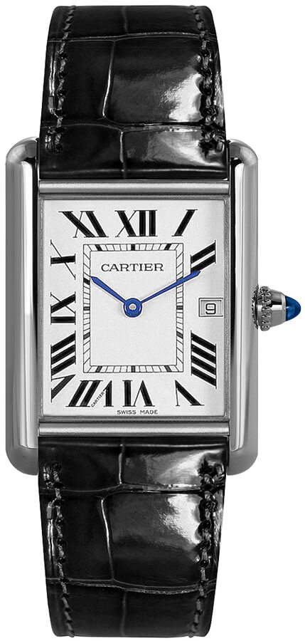 Cartier Tank Louis Battery Operated Quartz Silver Mens Watch W1540956 
