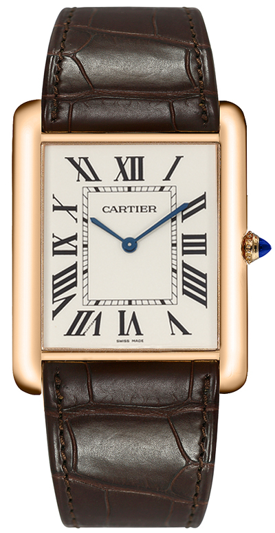 Cartier Tank Louis Manual Winding Silver Mens Watch W1560017 