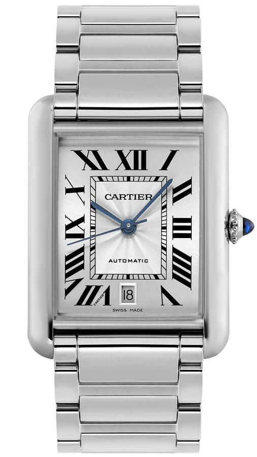 Cartier Tank Must Self winding Automatic Silver Mens Watch WSTA0053 