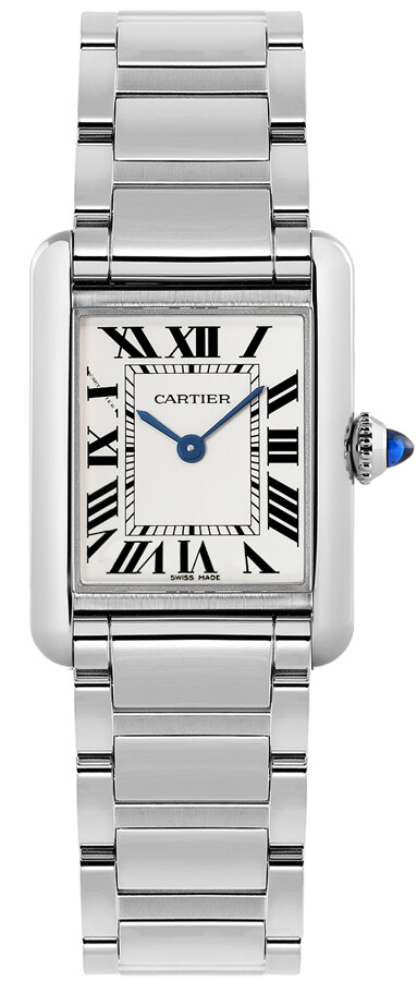Cartier Tank Must Battery Operated Quartz Silver Ladies Watch WSTA0051 