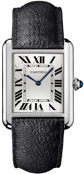 Cartier Tank Solo Battery Operated Quartz Silver Mens Watch WSTA0028 