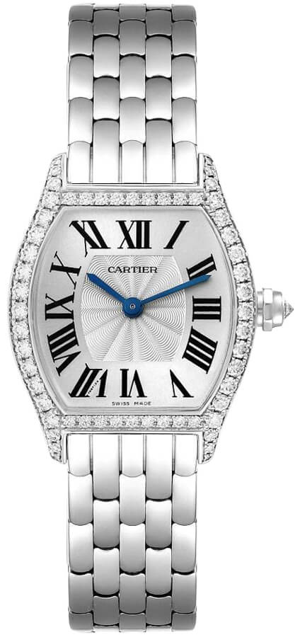 Cartier Tortue Manual Winding Silver Ladies Watch WA501011 