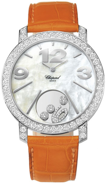 Chopard Happy Diamonds Battery Operated Quartz Pearl White Ladies Watch 207450-1005 