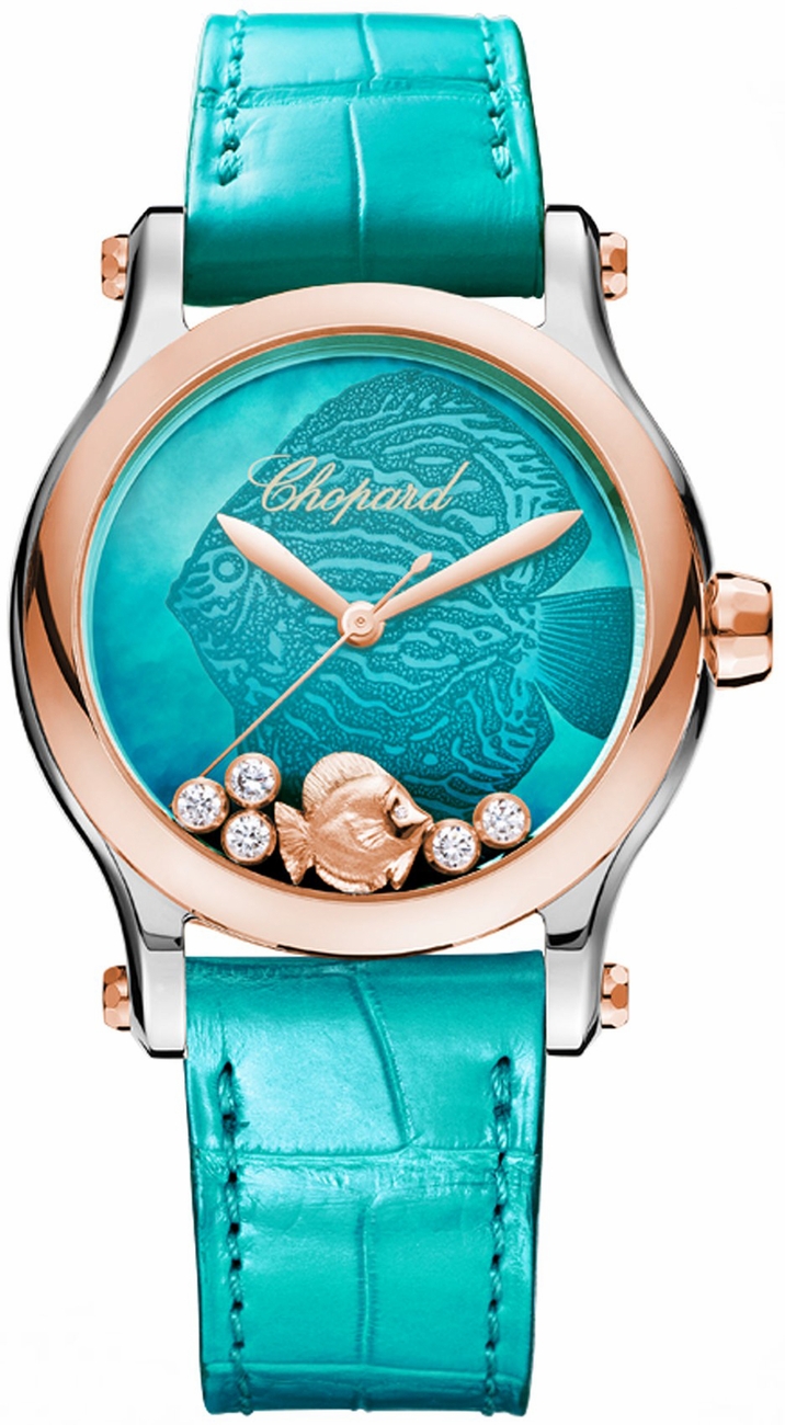 Chopard Happy Diamonds Self winding Automatic Blue Ladies Watch 278578-6001 