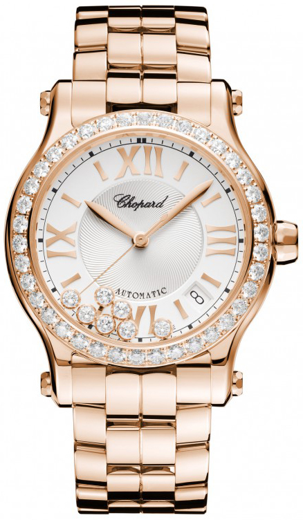 Chopard Happy Diamonds Self winding Automatic Silver Ladies Watch 274808-5004 