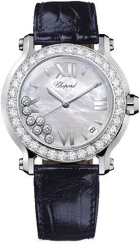 Chopard Happy Diamonds Battery Operated Quartz Pearl White Ladies Watch 278478-2004 