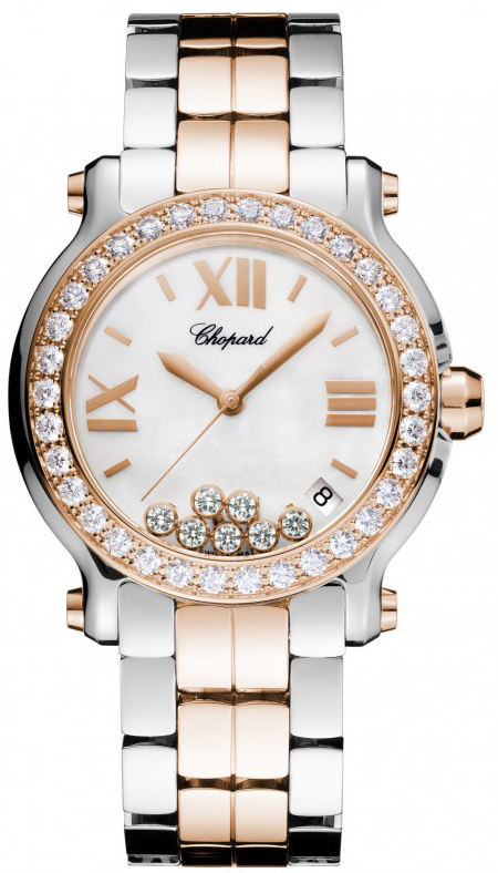 Chopard Happy Diamonds Battery Operated Quartz Pearl White Ladies Watch 278488-6001 