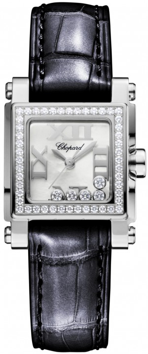 Chopard Happy Diamonds Battery Operated Quartz Pearl White Ladies Watch 278516-3003 