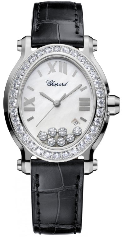Chopard Happy Diamonds Battery Operated Quartz Pearl White Ladies Watch 278546-3002 
