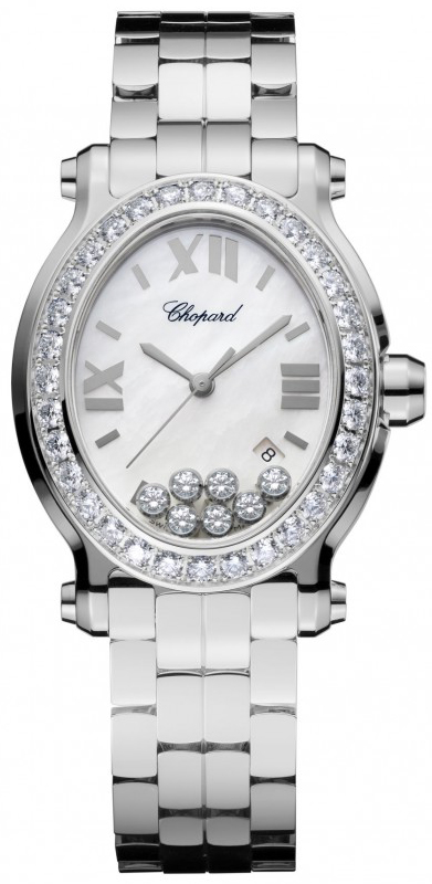 Chopard Happy Diamonds Battery Operated Quartz Pearl White Ladies Watch 278546-3004 