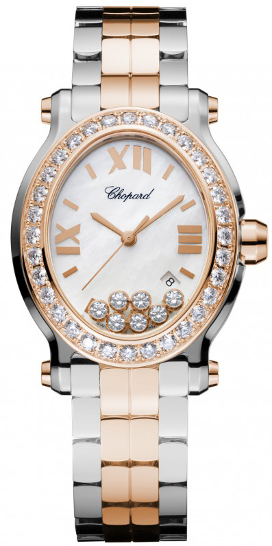 Chopard Happy Diamonds Battery Operated Quartz Pearl White Ladies Watch 278546-6004 