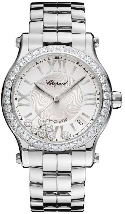 Chopard Happy Diamonds Self winding Automatic Silver Ladies Watch 278559-3004 
