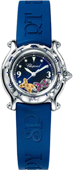 Chopard Happy Diamonds Battery Operated Quartz Blue Ladies Watch 278923-3002 