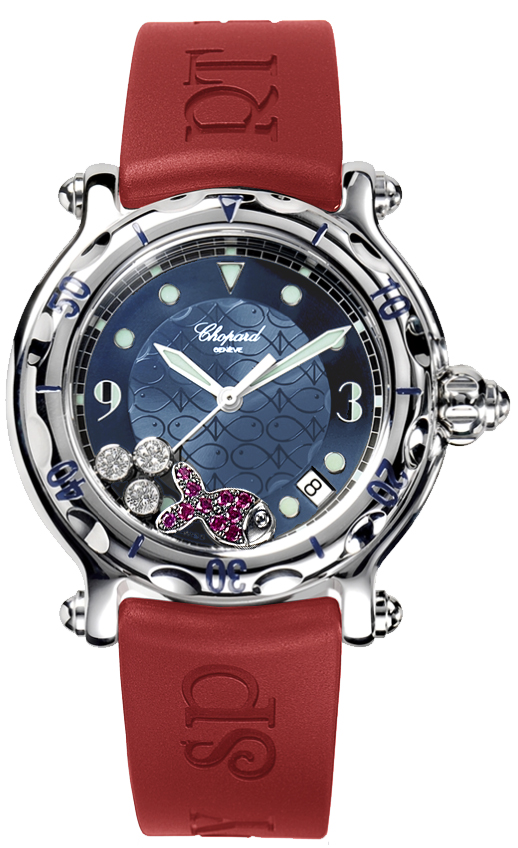 Chopard Happy Fish Blue Dial Ladies 288347-3011 