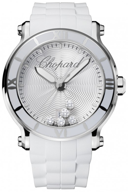 Chopard Happy Diamonds Battery Operated Quartz Silver Ladies Watch 288525-3002 