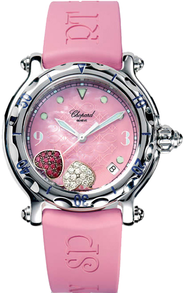 Chopard Happy Diamonds Battery Operated Quartz Pink Ladies Watch 288950-3001-PNKRT 