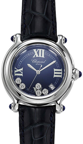 Chopard Happy Diamonds Battery Operated Quartz Blue Ladies Watch 288964-3003 