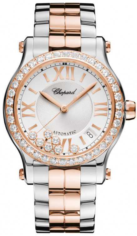 Chopard Happy Diamonds Self winding Automatic Silver Ladies Watch 278559-6004 