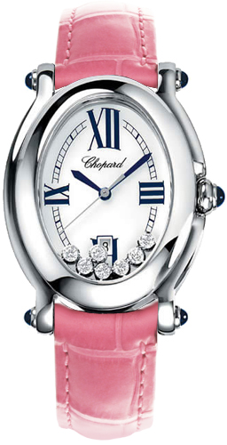 Chopard Happy Diamonds Battery Operated Quartz White Ladies Watch 278937-3005-PNK 