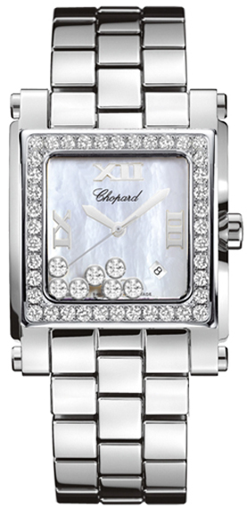 Chopard Happy Diamonds Battery Operated Quartz Pearl White Ladies Watch 278505-2001 