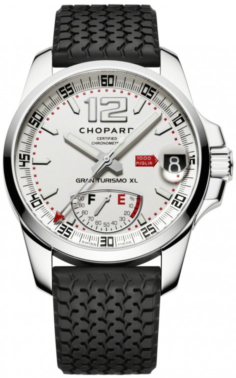 Chopard Mille Miglia Self winding Automatic Silver Mens Watch 168457-3002-BLKRD 