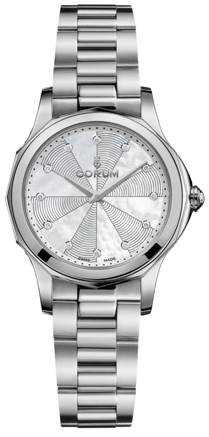 Corum Admiral Battery Operated Quartz White Ladies Watch 02010020-V200-PN09 