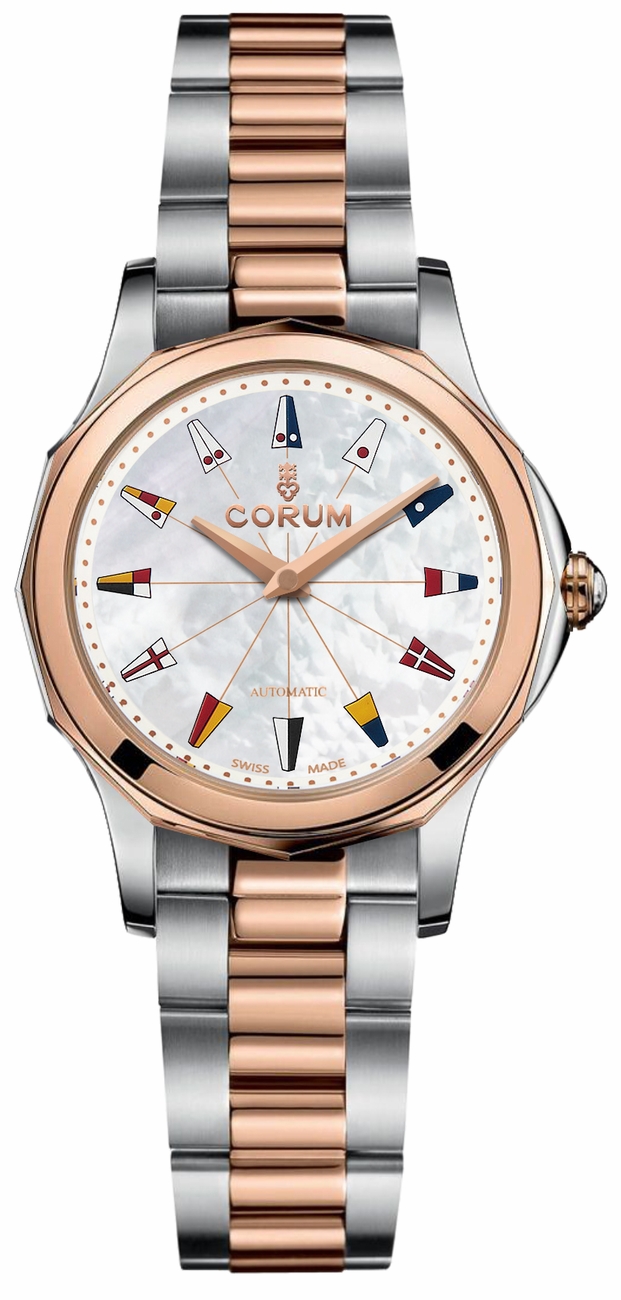 Corum Admiral Self winding Automatic White Ladies Watch 40010024-V200-PN13 
