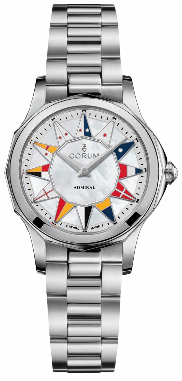 Corum Admiral Self winding Automatic White Ladies Watch 40010020-V200-BL12 