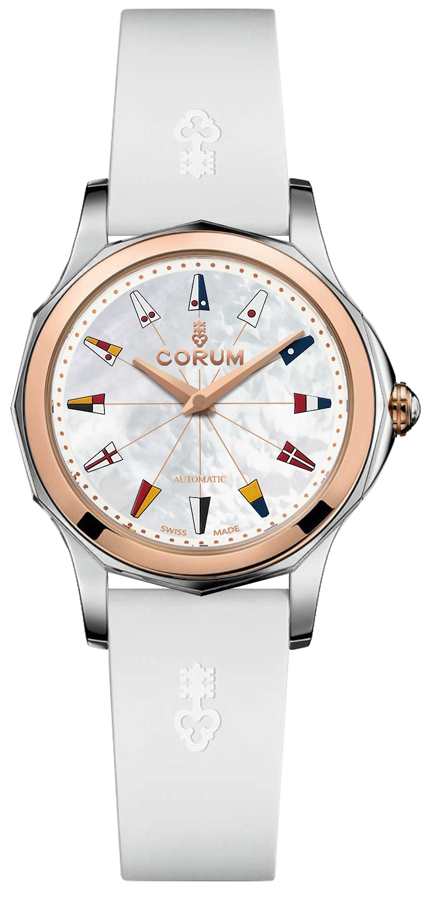 Corum Admiral Self winding Automatic White Ladies Watch 40010024-0379-PN13 