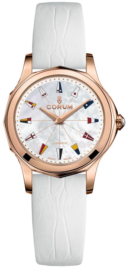 Corum Admiral Self winding Automatic White Ladies Watch 40010055-0009-PN13 